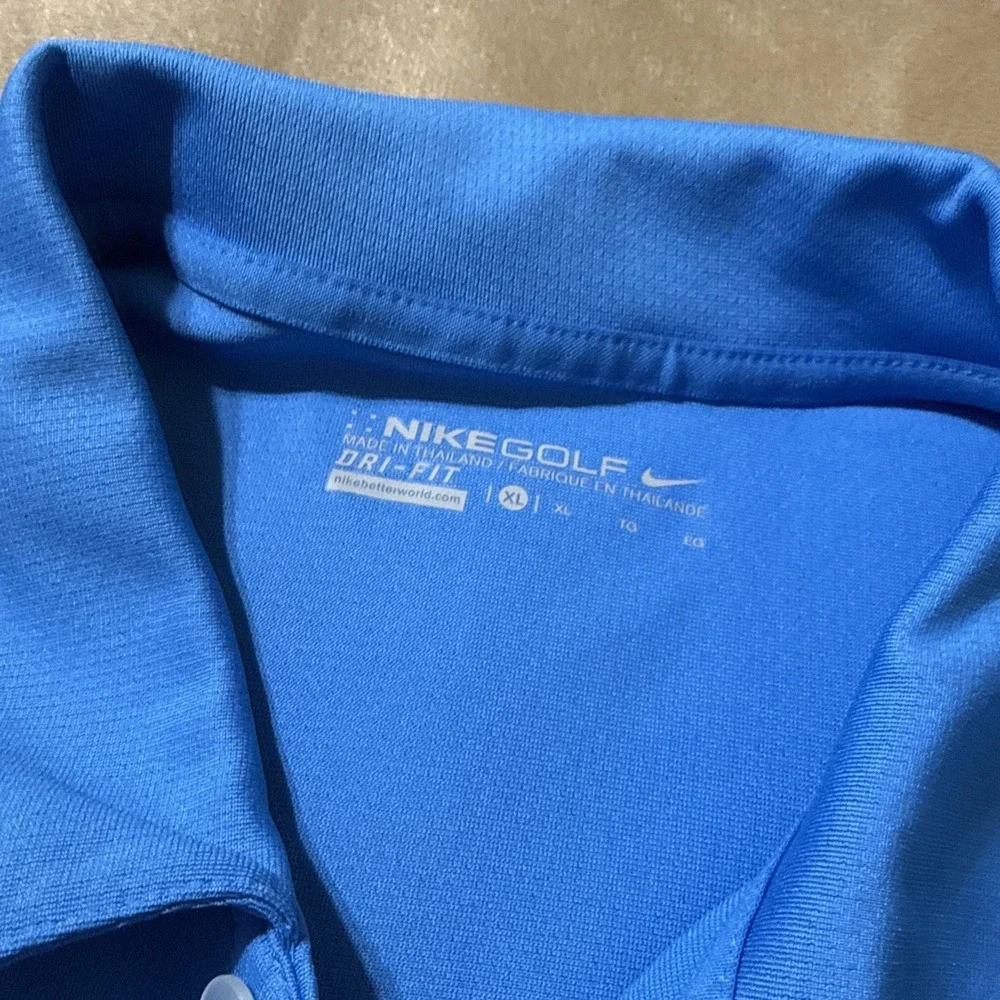 NWT Nike Golf Dri-FIT Polo Shirt Blue Gallagher / Carlin Motorsport Size XL - Picture 2 of 9